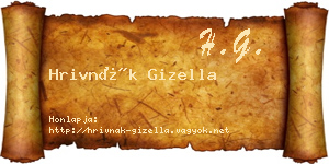 Hrivnák Gizella névjegykártya