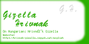 gizella hrivnak business card